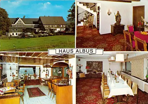 AK, Olpe - Biggesee - Griesemert, Haus Albus, Gasthof und Pension, 4 Abb., 1980