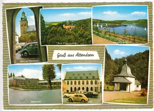 AK, Attendorn, sechs Abb., gestaltet, um 1975