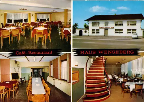 AK, Breckerfeld, Café - Restaurant Haus Wengeberg, vier Abb., um 1975