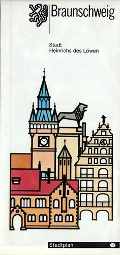 gestalteter Innenstadtplan, Braunschweig, 1989