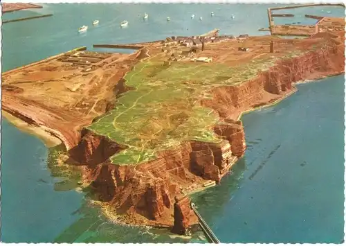 AK, Helgoland, Luftbildansicht, um 1964