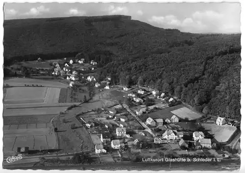 AK, Glashütte b. Schieder i. L., Luftbildansicht, 1966