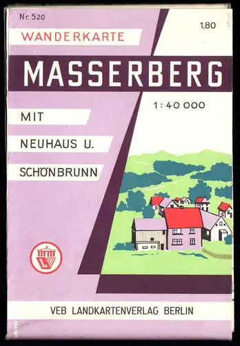 Wanderkarte, Masserberg mit Neuhaus und Schönbrunn, 1966