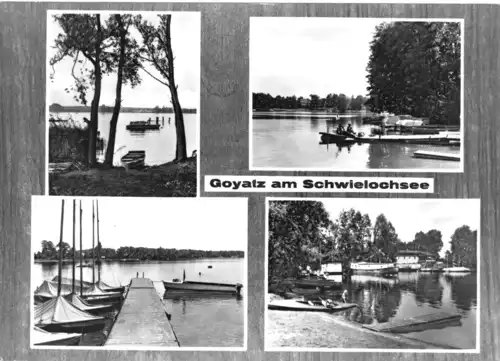 AK, Goyatz am Schwielochsee, Kr. Lübben, vier Abb., gestaltet, 1969