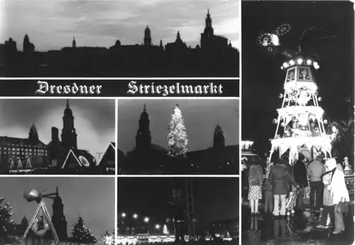 AK, Dresden, Dresdner Striezelmarkt, sechs Abb., 1986