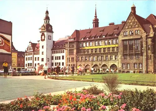 AK, Karl-Marx-Stadt, Chemnitz, Blick zum Rathaus, 1979