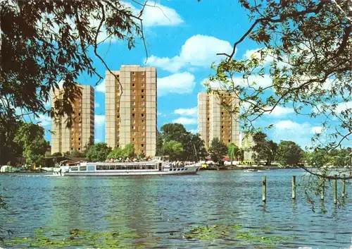 AK, Potsdam, Neubauten am Kiewitt, Havelansicht, 1977