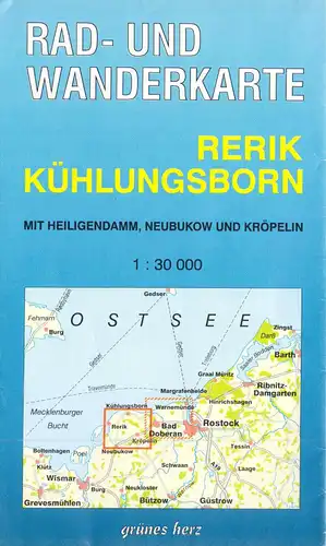 Rad- und Wanderkarte, Rerik - Kühlungsborn, 1995