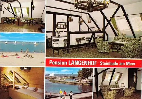 AK, Steinhude am Meer, Pension Langenhof, sechs Abb., um 1990