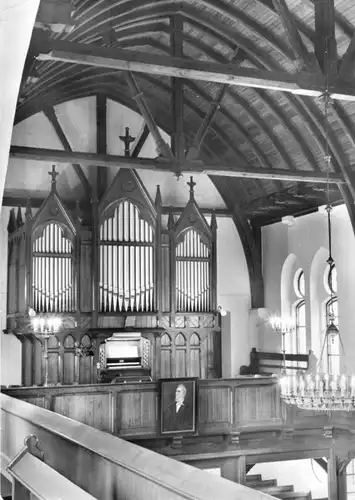 AK, Seebad Ahlbeck, Ev. Kirche, Innenansicht mit Orgel, 1978
