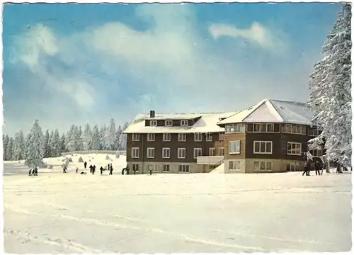 AK, Torfhaus Harz, Jugendherberge Torfhaus, Winteransicht, 1963