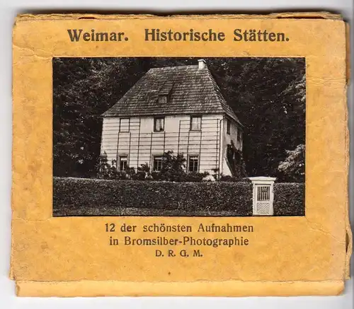 Mäppchen mit 12 kl. Fotos, Weimar - Histor. Stätten, 1940er, Format: 9 x 6,7 cm