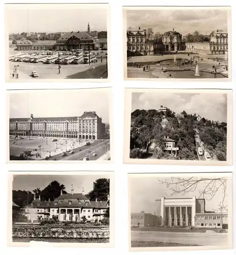 Mäppchen mit 10 kleinen Fotos, Dresden, um 1962, Format: 9,2 x 6,2 cm