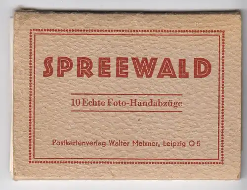 Mäppchen mit 10 kleinen Fotos, Spreewald, 1954, Format: 9 x 6,5 cm