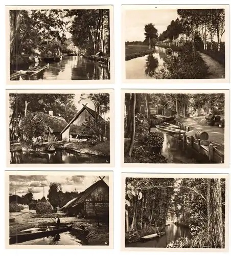Mäppchen mit 10 kleinen Fotos, Spreewald, 1954, Format: 9 x 6,5 cm