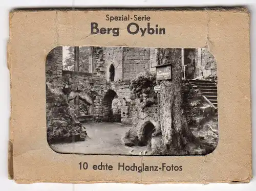 Mäppchen mit 10 kleinen Fotos, Oybin, Berg Oybin, 1960, Format: 9 x 6 cm