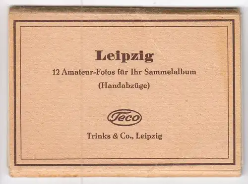 Mäppchen mit 12 kleinen Fotos, Leipzig, um 1950, Format: 6 x 9 cm