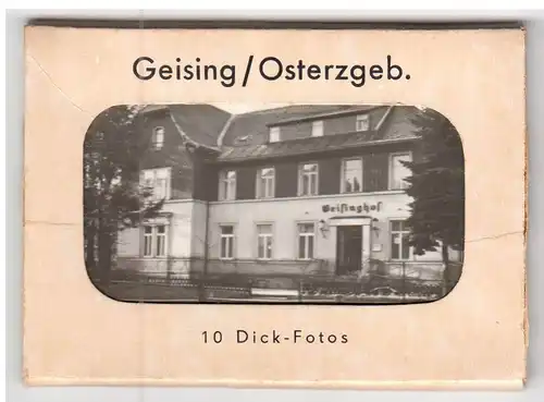 Mäppchen mit 10 kleinen Fotos, Geising Osterzgeb., 1971, Format: 8,8 x 6,1 cm