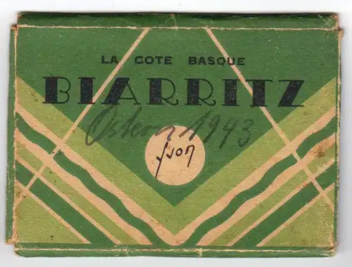 Mäppchen mit 12 kleinen Fotos, Biarritz, Frankreich, 1943, Format: 8,8 x 6,4 cm