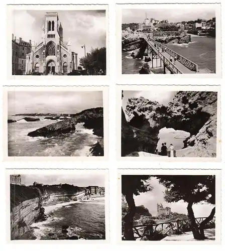 Mäppchen mit 12 kleinen Fotos, Biarritz, Frankreich, 1943, Format: 8,8 x 6,4 cm