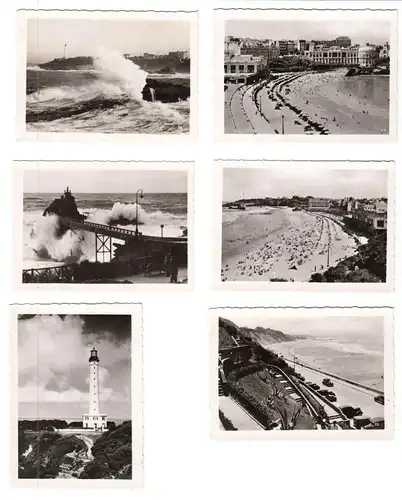 Mäppchen mit 12 kleinen Fotos, Biarritz, Frankreich, 1943, Format: 8,8 x 6,4 cm