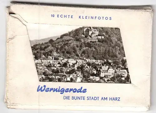 Mäppchen mit 10 kleinen Fotos, Wernigerode Harz, 1975, Format: 9 x 6 cm