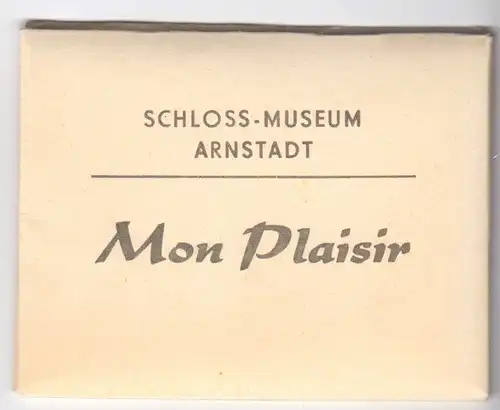 Mäppchen mit 10 kleinen Fotos, Arnstadt, Schloß Museum, 1977, Format: 9 x 6,7 cm
