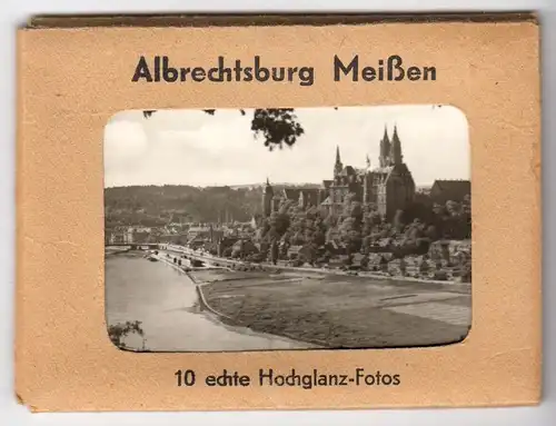 Mäppchen mit 10 kleinen Fotos, Meißen, Albrechtsburg, 1969, Format: 9 x 6,5 cm