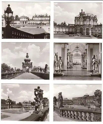 Mäppchen mit 12 kleinen Fotos, Dresden, Zwinger, 1973, Format: 8,8 x 6,8 cm