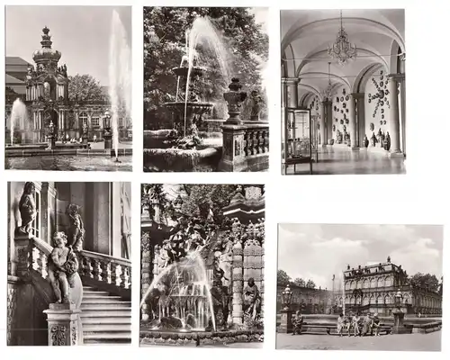 Mäppchen mit 12 kleinen Fotos, Dresden, Zwinger, 1973, Format: 8,8 x 6,8 cm