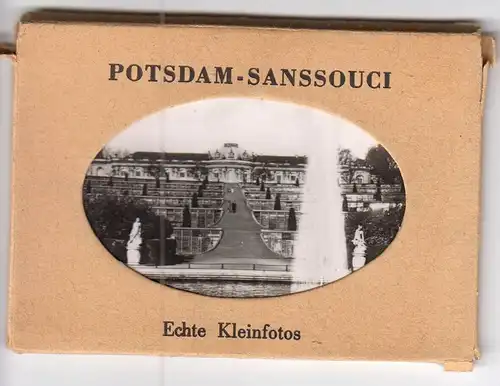 Mäppchen mit 10 kleinen Fotos, Potsdam Sanssouci, 1940er, Format: 9 x 6,2 cm