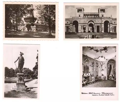 Mäppchen mit 10 kleinen Fotos, Potsdam Sanssouci, 1940er, Format: 9 x 6,2 cm