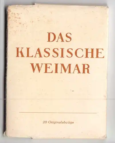Mäppchen mit 20 kleinen Fotos, Das klassische Weimar, 1962, Format: 9 x 6,8 cm