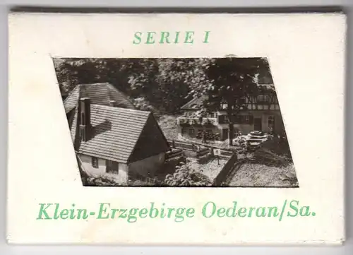 Mäppchen mit 10 kleinen Fotos, Oederan Sa., Klein-Erzgebirge, 1975