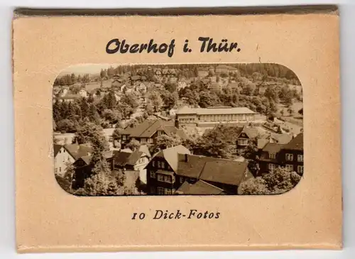 Mäppchen mit 9 kleinen Fotos, Oberhof i. Thür., 1964, Format: 8,7 x 6,3 cm
