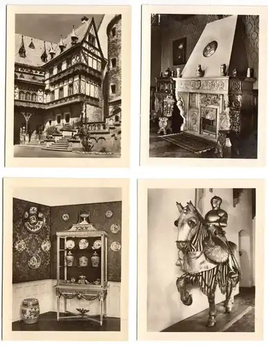 10 kleine Fotos, Wernigerode Harz, Feudalmuseum, 1955, Format: 9 x 7 cm