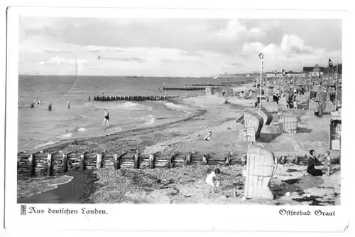 AK, Ostseebad Graal, Strandpartie, belebt, 1937