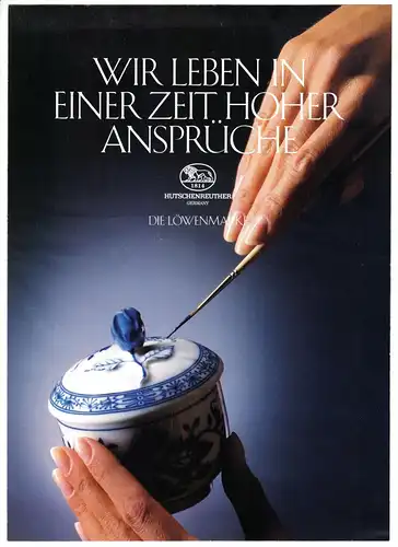 Werbeprospekt, Hutschenreuter-Porzellan, um 1995