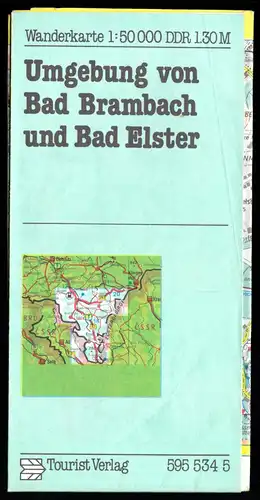 Wanderkarte, Umgebung von Bad Brambach und Bad Elster, 1982/83