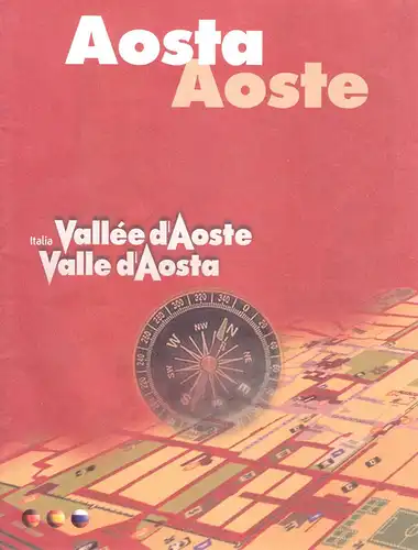 Stadtplan, Aosta, Aoste, Italien, um 2000