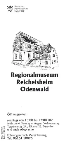 tour. Prospekt, Regionalmuseum Reichelsheim Odenwald, um 2005