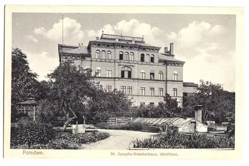 AK, Potsdam, St. Josephs-Krankenhaus, Westfront, 1914