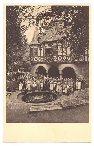 AK, Mühlhausen Thür., Chor singt zum Mädchenbrunnenfest 1927