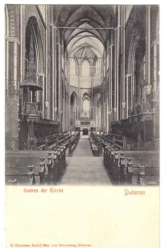 AK, Doberan, Kirche, Innenansicht mit Chorgestühl, um 1904