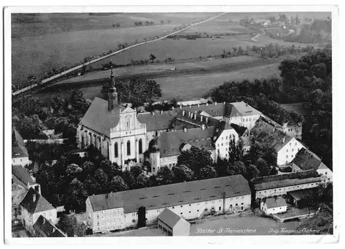 AK, Parschwitz-Kuckau, Kloster St. Marienstern, Luftbildansicht, 1944
