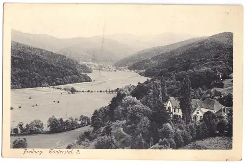 AK, Freiburg, Blick ins Güntertal, um 1925