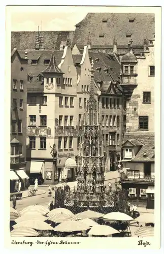 AK, Nürnberg, Markttreiben am Schönen Brunnen, 1936