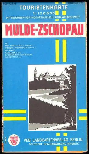 Touristenkarte, Mulde - Zschopau, 1975