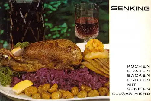 Kochen, Braten, Backen, Grillen mit Senking Allgas-Herd, 1967