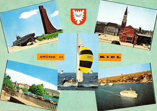AK, Kiel, fünf Abb., um 1980